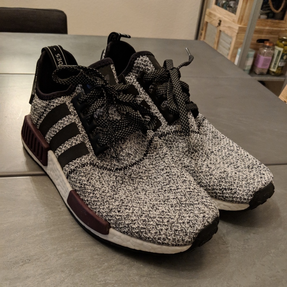 adidas NMD R1 Champs Burgundy Grey size 9.5 in Men